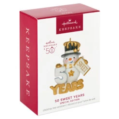 Hallmark 50 Sweet Years Special Edition Ornament -Home Improvement Store 50 Sweet Years Snowman Keepsake Ornament 1799QGO2509 04