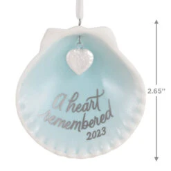 Hallmark A Heart Remembered 2023 Porcelain Ornament -Home Improvement Store A Heart Remembered Seashell Keepsake Ornament 1799QHX3037 03