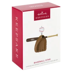 Hallmark Baseball Star 2023 Ornament -Home Improvement Store Baseball Bat Glove and Ball Keepsake Ornament 1399QGO2697 04