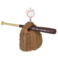 Hallmark Baseball Star 2023 Ornament -Home Improvement Store Baseball Bat Glove and Ball Keepsake Ornament 1399QGO2697 06