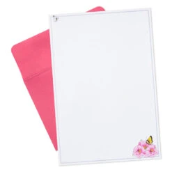 Hallmark Marjolein Bastin Pink Flowers Stationery Set, 40 Sheets -Home Improvement Store Bastin Pink Flowers Blank Sheets Stationery Set 1STN1142 04