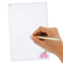 Hallmark Marjolein Bastin Pink Flowers Stationery Set, 40 Sheets -Home Improvement Store Bastin Pink Flowers Blank Sheets Stationery Set 1STN1142 06