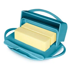 Aqua Butterie Flip-Top Butter Dish -Home Improvement Store Blue Plastic FlipTop Butter Dish With Knife BTRAQU1009 04