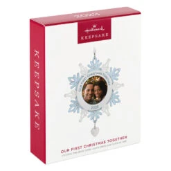 Hallmark Our First Christmas Together Snowflake 2023 Photo Frame Ornament -Home Improvement Store BlueWhite Snowflake Picture Frame Keepsake Ornament 1699QGO2879 04