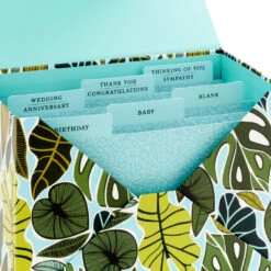 Hallmark Premium Assorted Handmade All-Occasion Cards In Leaf Print Organizer, Box Of 24 -Home Improvement Store Bulk Handmade AllOccasion Cards in Storage Box 5EDX1107 09