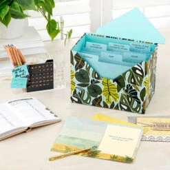 Hallmark Premium Assorted Handmade All-Occasion Cards In Leaf Print Organizer, Box Of 24 -Home Improvement Store Bulk Handmade AllOccasion Cards in Storage Box 5EDX1107 10