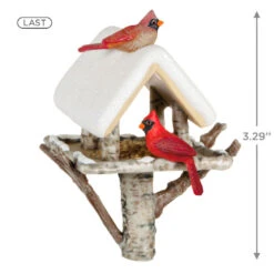 Hallmark Marjolein's Garden Winter Cardinals Ornament -Home Improvement Store Cardinals Birdfeeder Keepsake Ornament 1899QXR8099 03