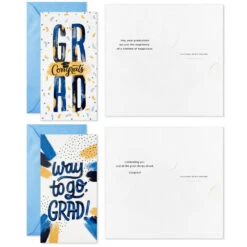 Hallmark Festive Grad Wishes Graduation Cards Assortment, Pack Of 36 -Home Improvement Store Casual Painted Money Holder Graduation Cards Assortment 5GEY2015 04