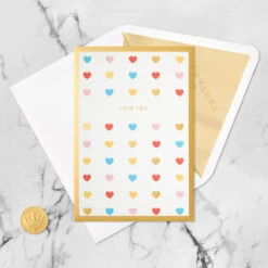 Hallmark Love You Always 3D Pop-Up Love Card -Home Improvement Store Colorful Hearts 3D PopUp Love Card 1299LAD2904 05