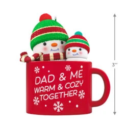 Hallmark Dad & Me Hot Cocoa Mug 2023 Ornament -Home Improvement Store Dad Me Snowmen in Mug Keepsake Ornament 1599QGO2579 03
