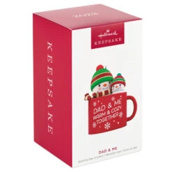 Hallmark Dad & Me Hot Cocoa Mug 2023 Ornament -Home Improvement Store Dad Me Snowmen in Mug Keepsake Ornament 1599QGO2579 04