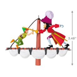 Hallmark Disney Peter Pan 70th Anniversary Swashbuckling Showdown Ornament -Home Improvement Store Disney Peter Pan and Hook Keepsake Ornament 2499QXD6617 03