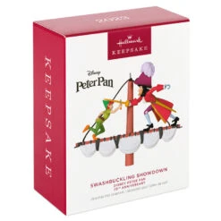 Hallmark Disney Peter Pan 70th Anniversary Swashbuckling Showdown Ornament -Home Improvement Store Disney Peter Pan and Hook Keepsake Ornament 2499QXD6617 04