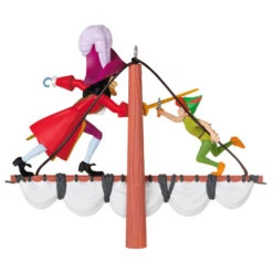 Hallmark Disney Peter Pan 70th Anniversary Swashbuckling Showdown Ornament -Home Improvement Store Disney Peter Pan and Hook Keepsake Ornament 2499QXD6617 06