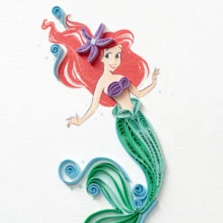 Hallmark Disney The Little Mermaid Ariel Happy Wish Quilled Paper Handmade Card -Home Improvement Store Disney The Little Mermaid Ariel Quilled Paper Card 1299LAD2858 04