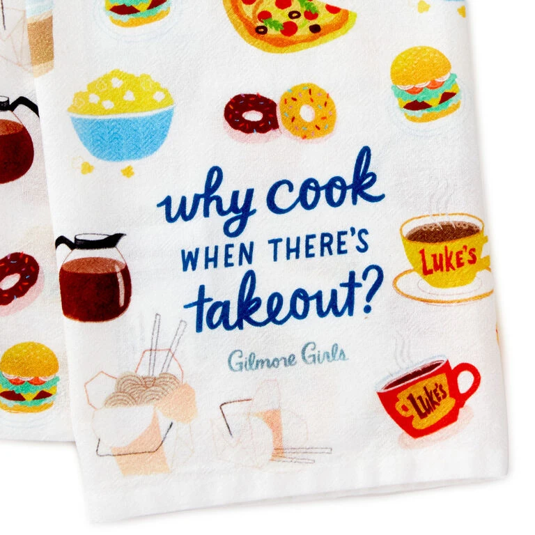 Hallmark Gilmore Girls Why Cook Tea Towel 5 Hallmark Gilmore Girls Why Cook Tea Towel - Image 3