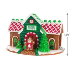 Hallmark Season's Treatings Special Edition Ornament -Home Improvement Store Gingerbread Train Depot Keepsake Ornament 1899QXT4117 03