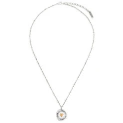Heart Charm Dear You My Love Necklace, 17.5" -Home Improvement Store Gold Heart Silver Charm Necklace 1005060053 03