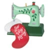 Hallmark Sew Very Merry! Ornament -Home Improvement Store Green Sewing Machine and Stocking Keepsake Ornament 1799QGO2927 01