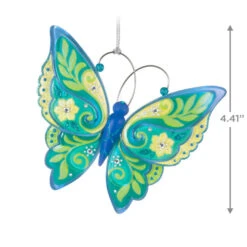 Hallmark Brilliant Butterflies Special Edition Ornament -Home Improvement Store Green and Blue Butterfly Keepsake Ornament 1999QGO2799 03