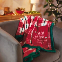Hallmark Channel Fa-La-La-Love Plaid Blanket, 50x60 -Home Improvement Store Hallmark Channel FaLaLaLove Plaid Blanket 1XKT3520 02