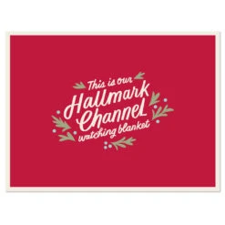 Hallmark Channel Red Oversized Blanket, 60x80 -Home Improvement Store Hallmark Channel FamilySized Blanket 1XKT3505 04