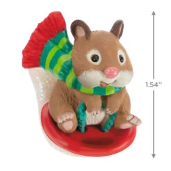 Hallmark Cute As A Button Special Edition Ornament -Home Improvement Store Hamster on Button Sled Keepsake Ornament 1599QXE3317 03