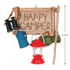 Hallmark Happy Camper Ornament -Home Improvement Store Happy Camper Sign and Gear Keepsake Ornament 1899QGO2917 03
