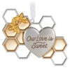 Hallmark Our Love Is Sweet Metal Ornament -Home Improvement Store Honeycomb and Heart Keepsake Ornament 1799QHX3027 01