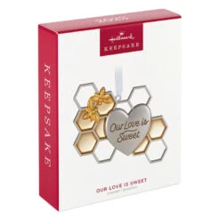 Hallmark Our Love Is Sweet Metal Ornament -Home Improvement Store Honeycomb and Heart Keepsake Ornament 1799QHX3027 04