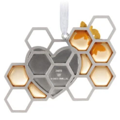 Hallmark Our Love Is Sweet Metal Ornament -Home Improvement Store Honeycomb and Heart Keepsake Ornament 1799QHX3027 06