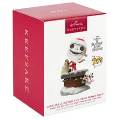 Hallmark Disney Tim Burton's The Nightmare Before Christmas Jack Skellington And Zero Funko POP!® Ornament -Home Improvement Store Jack Skellington and Zero Funko Keepsake Ornament 2699QXD6709 04