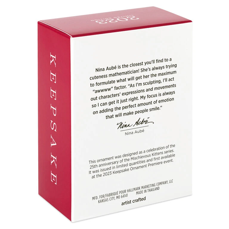 Hallmark Mischievous Kittens Special Edition 25th Anniversary Ornament 7 Hallmark Mischievous Kittens Special Edition 25th Anniversary Ornament - Image 5