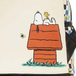 Loungefly Peanuts Snoopy And Woodstock Checkered Mini Backpack -Home Improvement Store Loungefly Peanuts Snoopy Checkered Mini Backpack PNBK0025 04