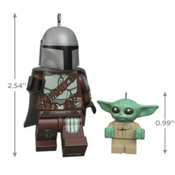 Hallmark The Mandalorian™ And Grogu™ LEGO® Star Wars™ Minifigure Ornaments, Set Of 2 -Home Improvement Store Mandalorian Grogu LEGO Minifig Keepsake Ornaments 2499QXI7079 03
