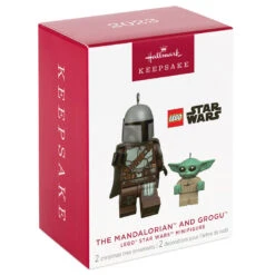 Hallmark The Mandalorian™ And Grogu™ LEGO® Star Wars™ Minifigure Ornaments, Set Of 2 -Home Improvement Store Mandalorian Grogu LEGO Minifig Keepsake Ornaments 2499QXI7079 04