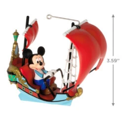 Hallmark Disney Peter Pan's Flight Off To Never Land! Ornament -Home Improvement Store Mickey Peter Pan Pirate Ship Keepsake Ornament 2199QXD6569 03