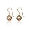 Silver Forest Orange Stone And Gold-Tone Woven Triangle Metal Drop Earrings -Home Improvement Store Orange Stone and Triangle Metal Drop Earrings NE1913 01