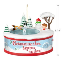 Hallmark The Peanuts® Gang Christmastime Is Here Musical Ornament With Motion -Home Improvement Store Peanuts Gang Ice Skating Keepsake Ornament 3999QXI7037 03