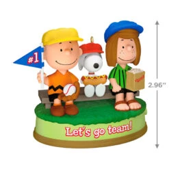 Hallmark The Peanuts® Gang Batter Up! Musical Ornament -Home Improvement Store Peanuts Gang Watching Baseball Keepsake Ornament 3299QXI7059 03