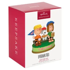Hallmark The Peanuts® Gang Batter Up! Musical Ornament -Home Improvement Store Peanuts Gang Watching Baseball Keepsake Ornament 3299QXI7059 04