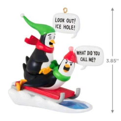 Hallmark What Did You Call Me? Ornament -Home Improvement Store Penguins Sledding Keepsake Ornament 2099QGO2867 03
