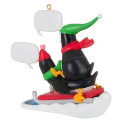 Hallmark What Did You Call Me? Ornament -Home Improvement Store Penguins Sledding Keepsake Ornament 2099QGO2867 06