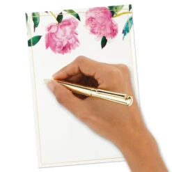 Hallmark Pink Peonies Stationery Set, Box Of 20 -Home Improvement Store Pink Peonies Stationery Set 1499STN1137 04