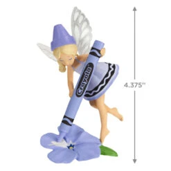 Hallmark Crayola® Periwinkle Fairy Ornament -Home Improvement Store Purple Fairy With Crayola Crayon Keepsake Ornament 1899QXI7337 03