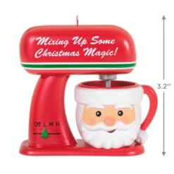 Hallmark Magical Mixer Ornament -Home Improvement Store Red Stand Mixer With Santa Bowl Keepsake Ornament 1699QGO2909 03