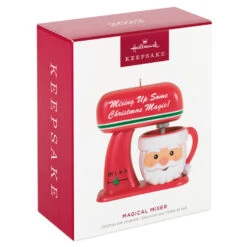 Hallmark Magical Mixer Ornament -Home Improvement Store Red Stand Mixer With Santa Bowl Keepsake Ornament 1699QGO2909 04