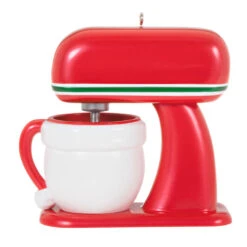 Hallmark Magical Mixer Ornament -Home Improvement Store Red Stand Mixer With Santa Bowl Keepsake Ornament 1699QGO2909 06