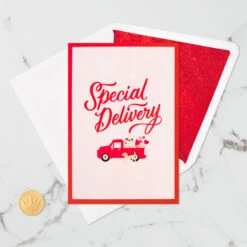 Hallmark Special Delivery 3D Pop-Up Valentine's Day Card -Home Improvement Store Red Truck With Flowers 3D PopUp Valentines Day Card 1299IAV6066 06