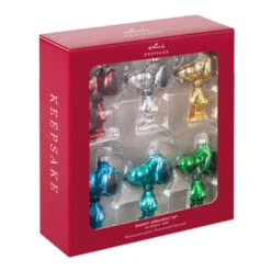 Hallmark The Peanuts® Gang Snoopy Glass Ornaments, Set Of 6 -Home Improvement Store Set of 6 Colored Glass Snoopy Keepsake Ornaments 2499QSB6329 04
